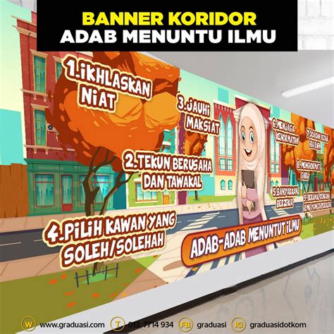 Banner Koridor Kakilima Sekolah Adab Menuntut Ilmu X Kaki Bnrb