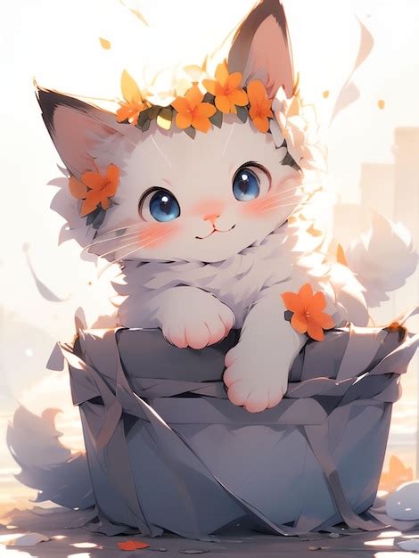 Premium Ai Image Cute Cat Anime Art Styles