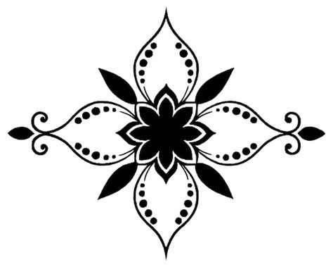 Un Dessin En Noir Et Blanc D Une Fleur Avec Un Dessin Noir Dessus