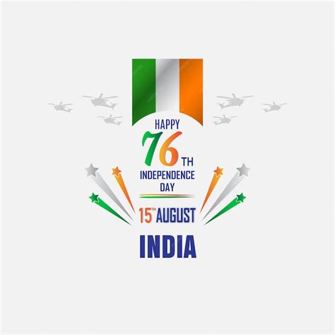 Premium Vector 76th Indian Independence Day Celebration Poster For