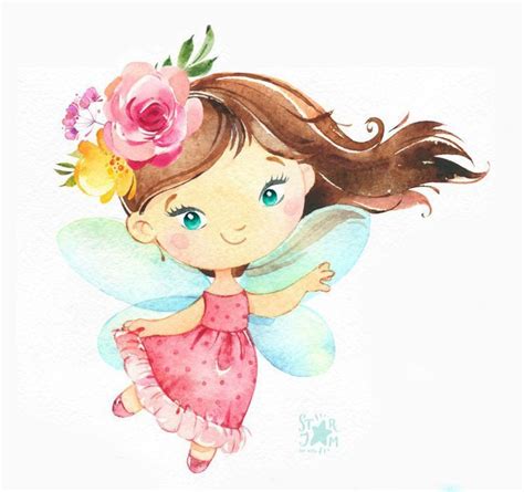 Fada Aquarela Cartoon Girl Drawing Cute Drawings Cute Illustration