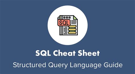 Sql Cheat Sheet — Sql Reference Guide For Data Analysis