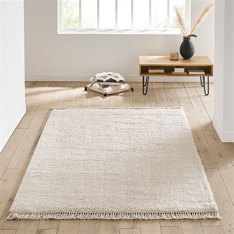 Pita Plain Rug Ecru La Redoute Interieurs La Redoute