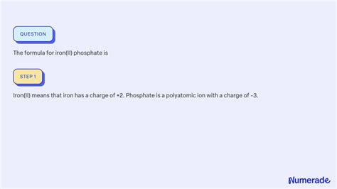 SOLVED: The formula for iron(II) phosphate is