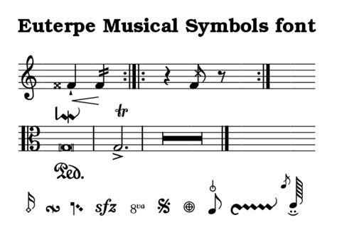 Music notation symbols