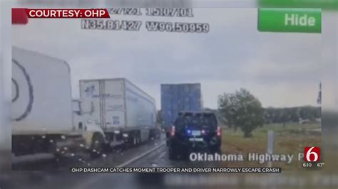 Ohp Dashcam Catches Moments Trooper Driver Narrowly Escape Crash