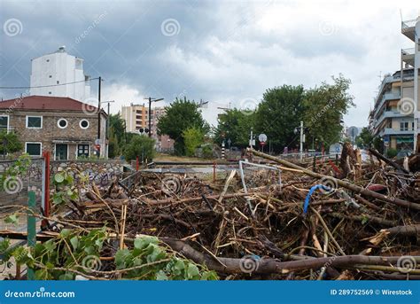 Catastrophic Flooding From Heavy Rainfall In Volos Magnesia Greece