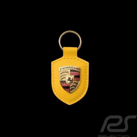 Porte clés Porsche écusson jaune Selection RS