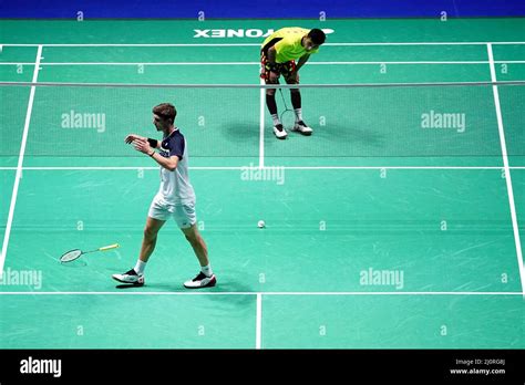 Denmark S Viktor Axelsen Celebrates Victory Over India S Lakshya Sen