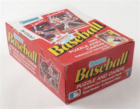 1990 Donruss Baseball Puzzle And Cards Box Of 36 Wax Packs See