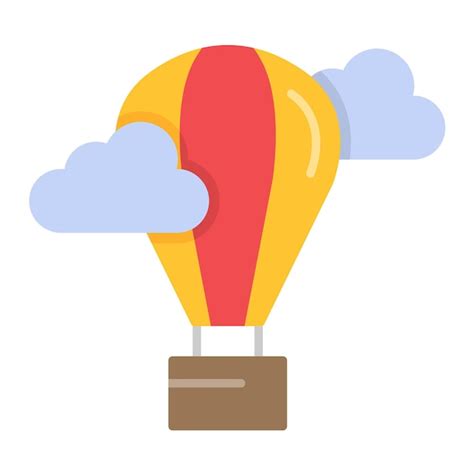Premium Vector Hot Air Balloon Flat Illustration