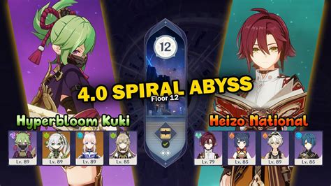 Hyperbloom Kuki Heizou National Spiral Abyss Full Star Gameplay