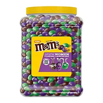 M&M's Limited Edition Peanut Milk Chocolate Candy Bulk Jar, 3.87 lbs ...