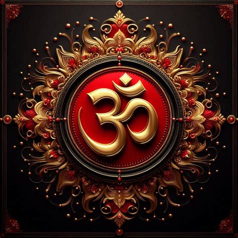 sacred om symbol spiritual meditation  peace hindu om