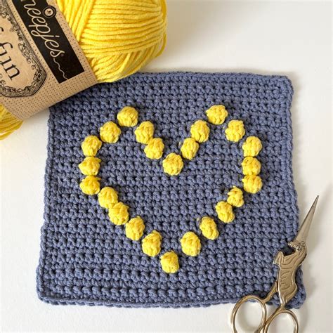 Free Bobble Heart Crochet Pattern Atelier Yuwa Ciao Jp