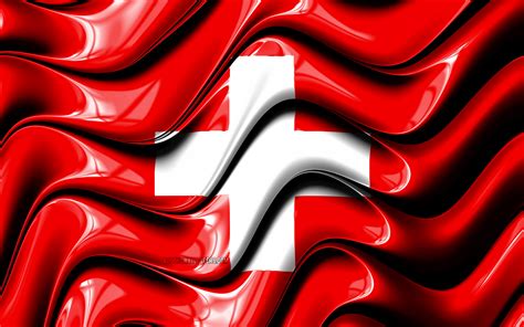 Download Wallpapers Swiss Flag 4k Europe National Symbols Flag Of Switzerland 3d Art