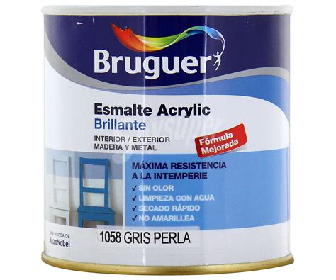 Bruguer Esmalte Decorativo Acrílico Color Gris Perla Acabado