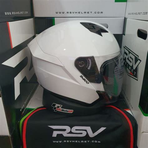 Jual Helm Rsv Sv White Glossy Visor Sv Putih Solid Double