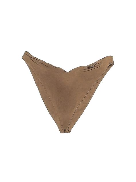 Naked Wardrobe Solid Brown Swimsuit Bottoms Size M Off ThredUp