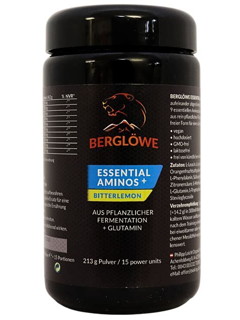 Berglöwe Essential Aminos Bitterlemon 213 G Shop Apotheke