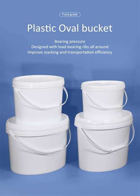 Wholesale 6l 16l 20l Plastic Oval Shape Paint Bucket Pail With Handles