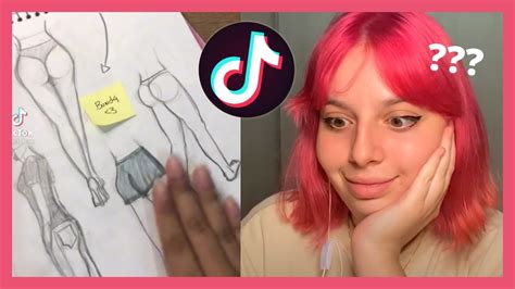 REAGINDO A TUTORIAIS DE DESENHO DO TIKTOK YouTube