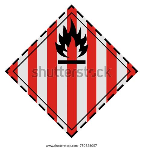 Vector Illustration Ghs Hazard Pictogram Flammable Stock Vector