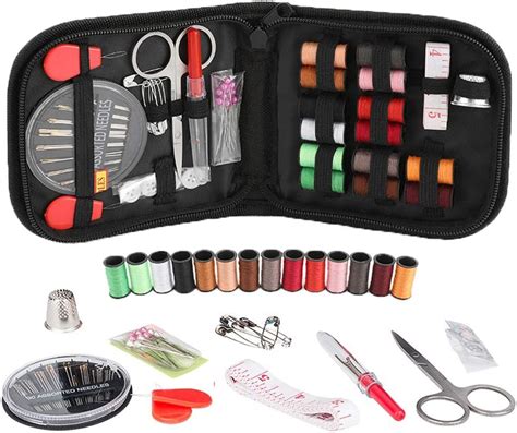 Nähset Sewing kit Nähset in Schwarz für Zuhause Reisen Camping und