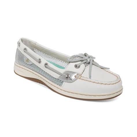 Sperry Top Sider Womens Angelfish Boat Shoes In White Lyst