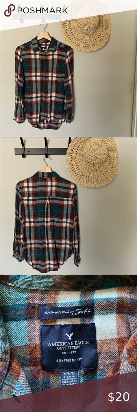 American Eagle Flannel Shirt Flannel Shirt Flannel Colorful Shirts