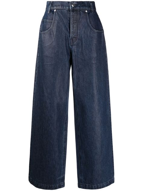 Alexander Wang High Waisted Wide Leg Jeans Blue FARFETCH