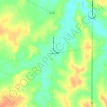 Mapa Topogr Fico Skeeterville Altitude Relevo