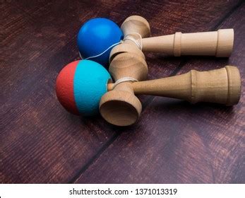 Classic Japanese Game Kendama On Wooden Stock Photo 1371013319 ...