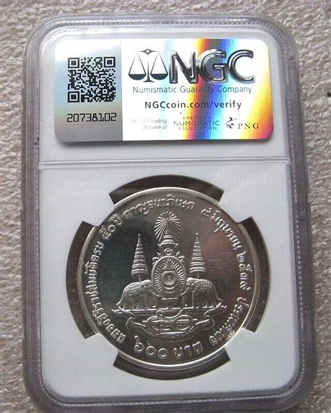 Thailand Reign Of King Rama Ix Baht Ngc Ms Silver Coin Unc