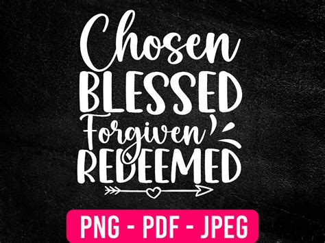 Chosen Blessed Forgiven Redeemed Svg Des Graphic By Manzuara Design