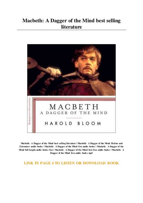 Macbeth: A Dagger of the Mind best selling literature