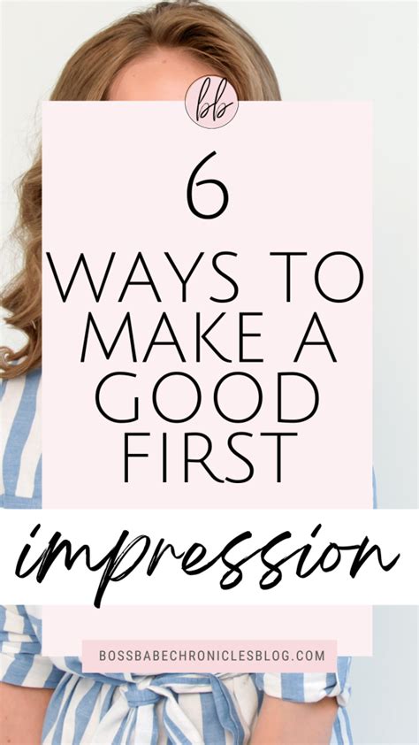 How To Make A Good First Impression Boss Babe Chronicles