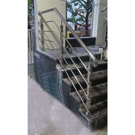 Silver Stainless Steel Railing Mounting Type Floor At Rs Sq Ft In