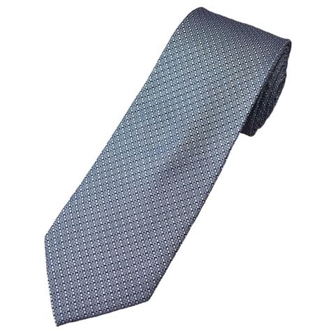 Navy Blue Silver Pattern Luxury Silk Men S Tie From Ties Planet Uk