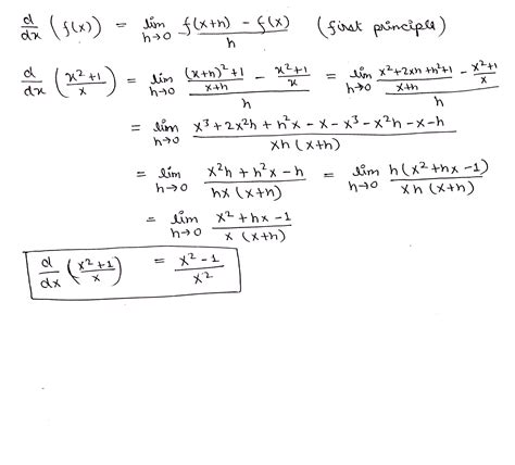 Differentiate The Following From First Principle