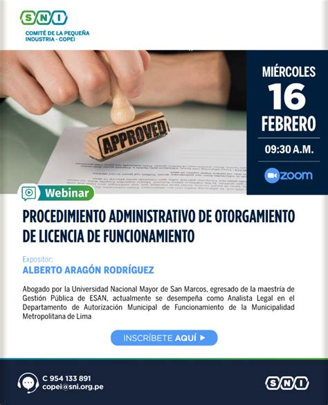 Webinar Procedimiento Administrativo De Otorgamiento De Licencia De