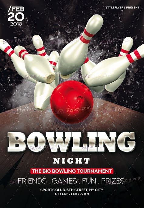 Bowling Psd Flyer Template 22234 Psd Flyer Templates Event Flyer