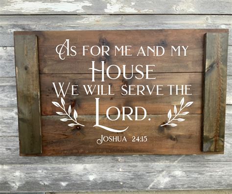 As For Me And My House We Will Serve The Lord Sign Joshua 24 15 Sign