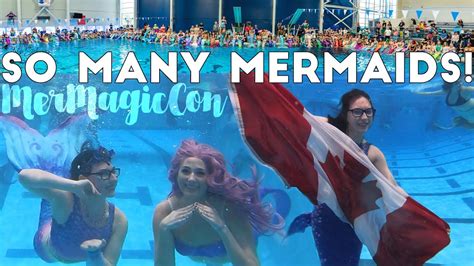 Massive Mermaid Group Swim At Mermagiccon Youtube