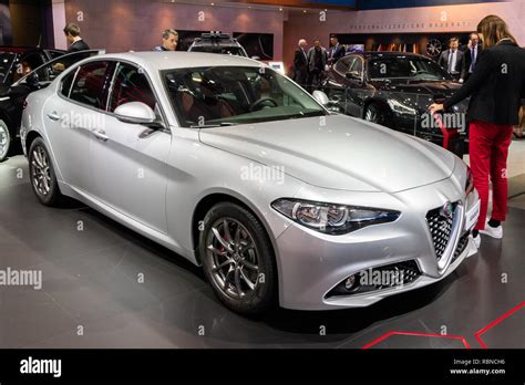 Brussels Jan Alfa Romeo Giulia Car Showcased At The