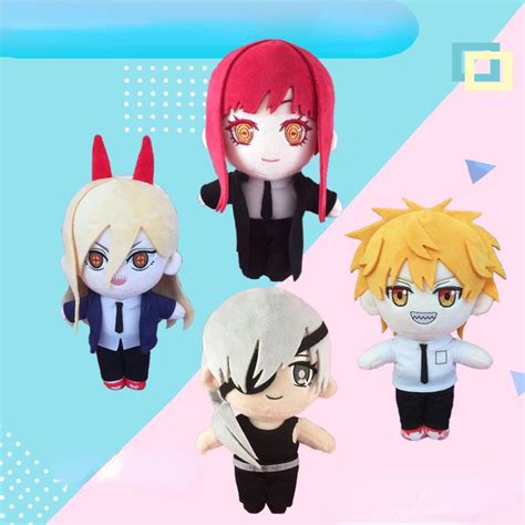 Chainsaw Man Figure Plush Toy Denji Power Makima Quanxi Plush Dolls Cosplay Anime Cartoon