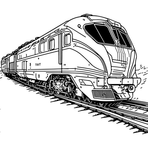 Premium Vector | Vector line art train in motion Train Line Drawing ...