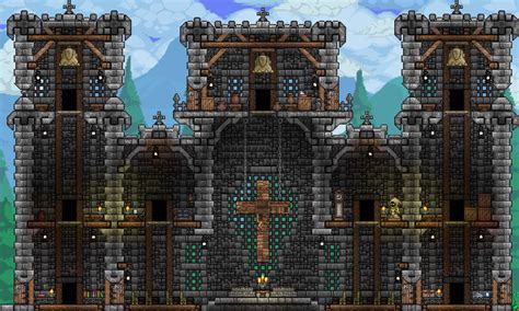 Medieval Castle-Church combo : r/Terraria