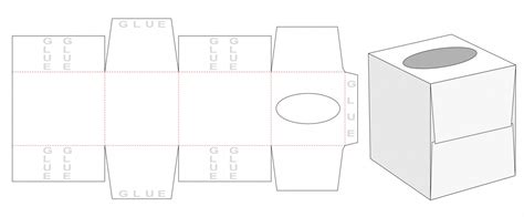 Premium Vector Tissues Box Die Cut Template