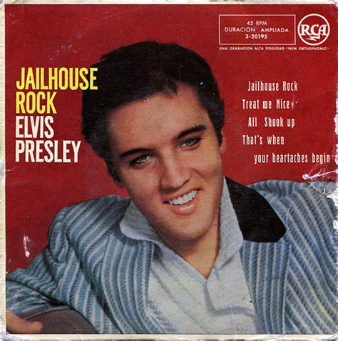 Cotes Vinyle Jailhouse Rock Par Elvis Presley Galette Noire